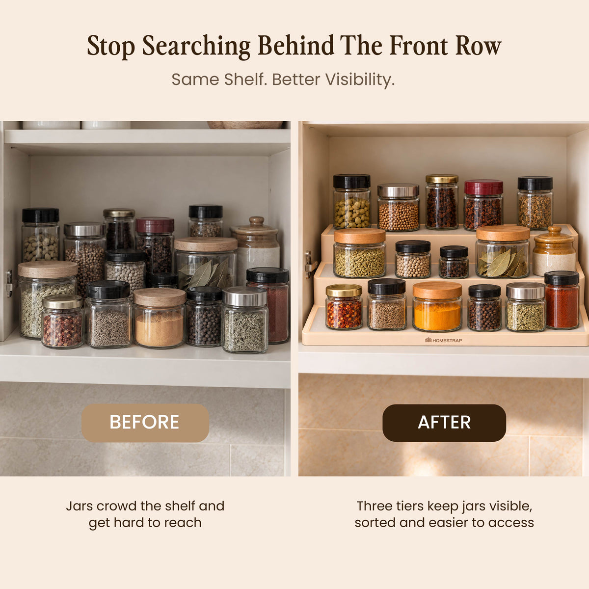Step Sort – 3-Tier Shelf Organizer