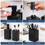Matte Liquid Soap Dispenser & Multipurpose Tumbler Set - Homestrap