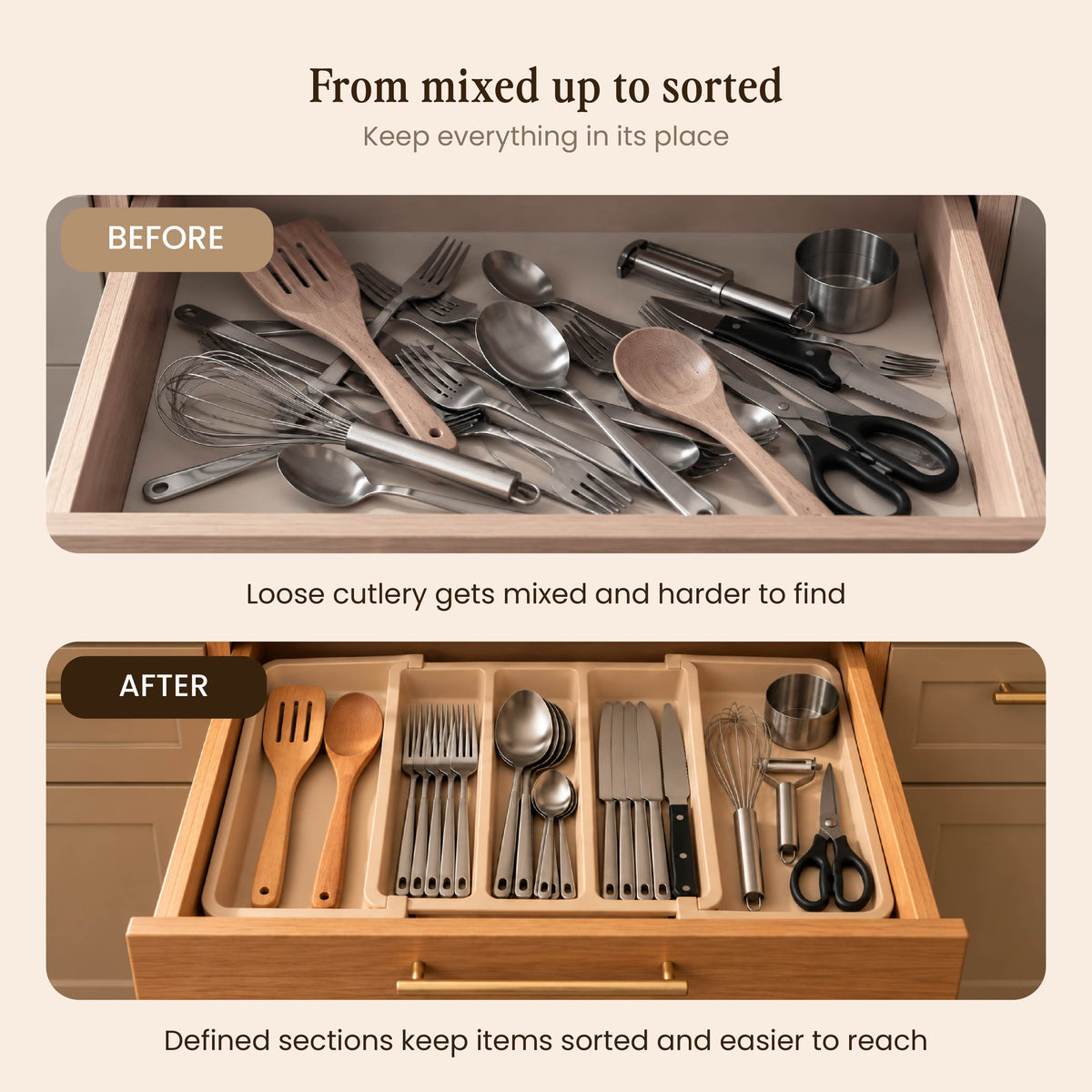 Expand & Sort – Expandable Drawer Organizer
