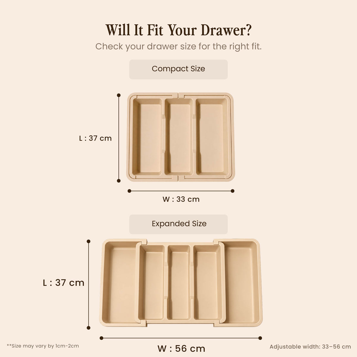 Expand & Sort – Expandable Drawer Organizer