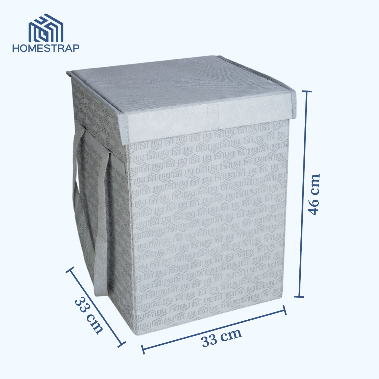 50 Ltrs Laundry Basket | Storage Bag with Attached Lid and Handles