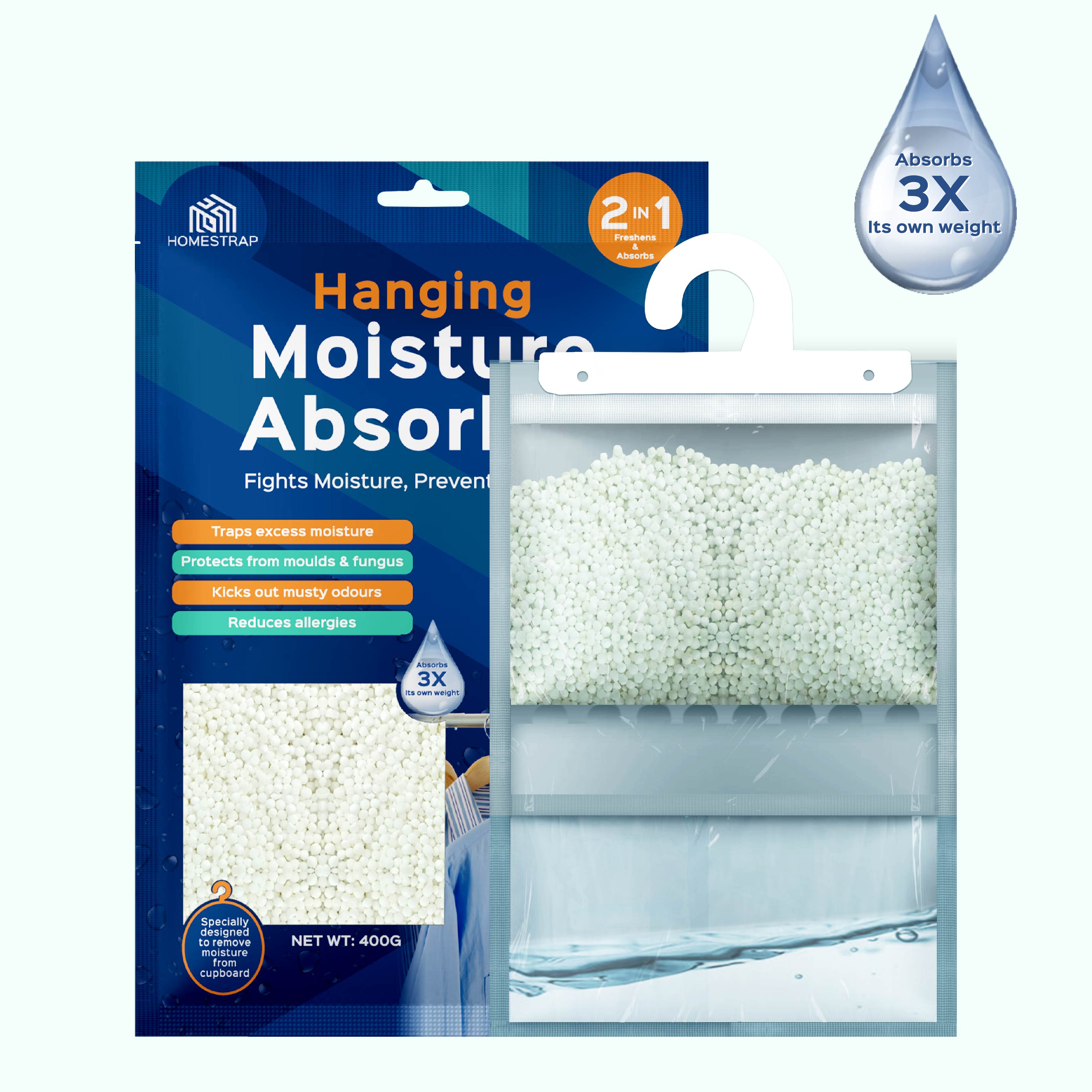 Moisture Absorber Hanging Pouch 400 Gram