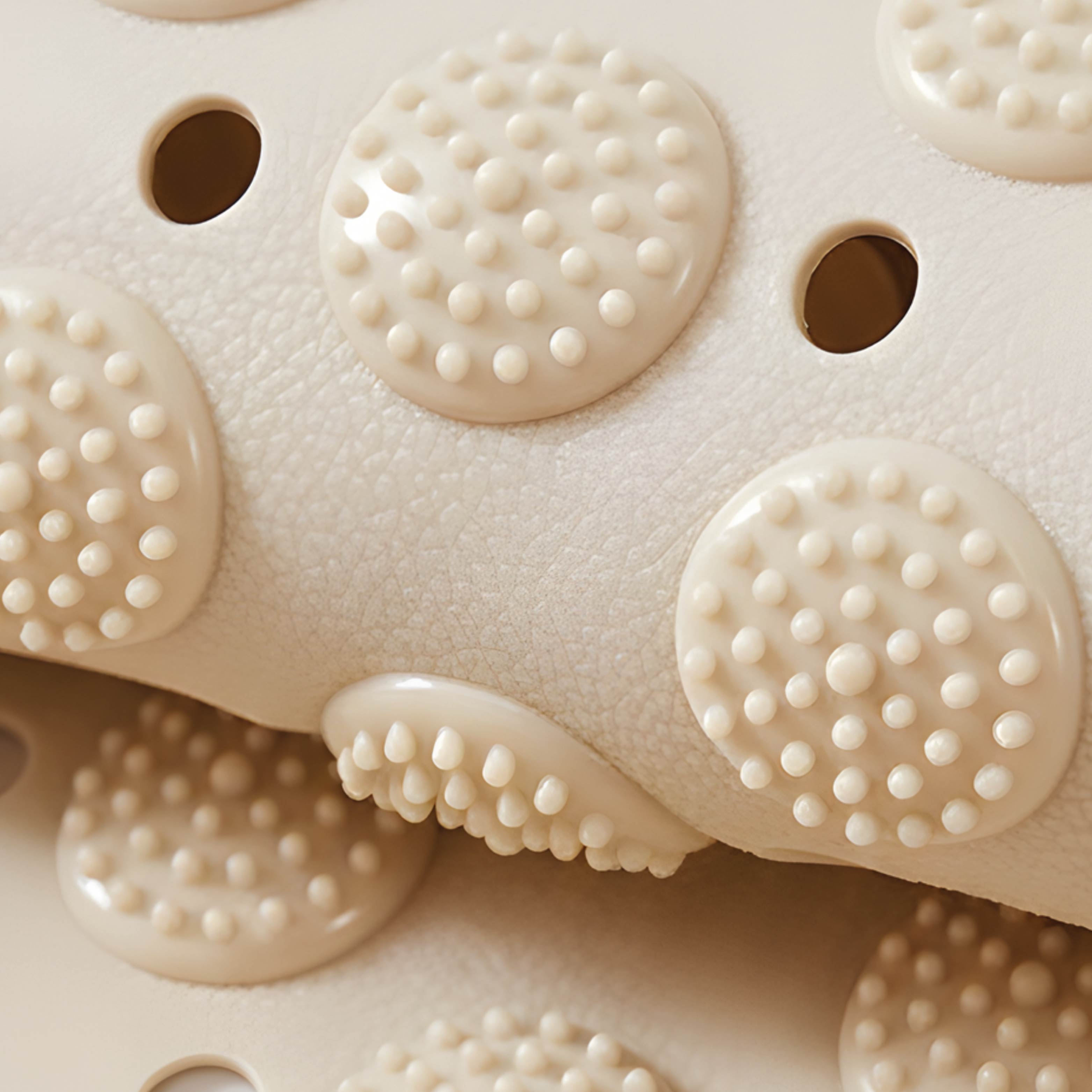 Anti-Skid Shower Mat with Suction Cups & Foot Scrubber