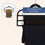 Velvet Multi Layered Hanger | 3 Layer Velvet Hanger(Set of 2)
