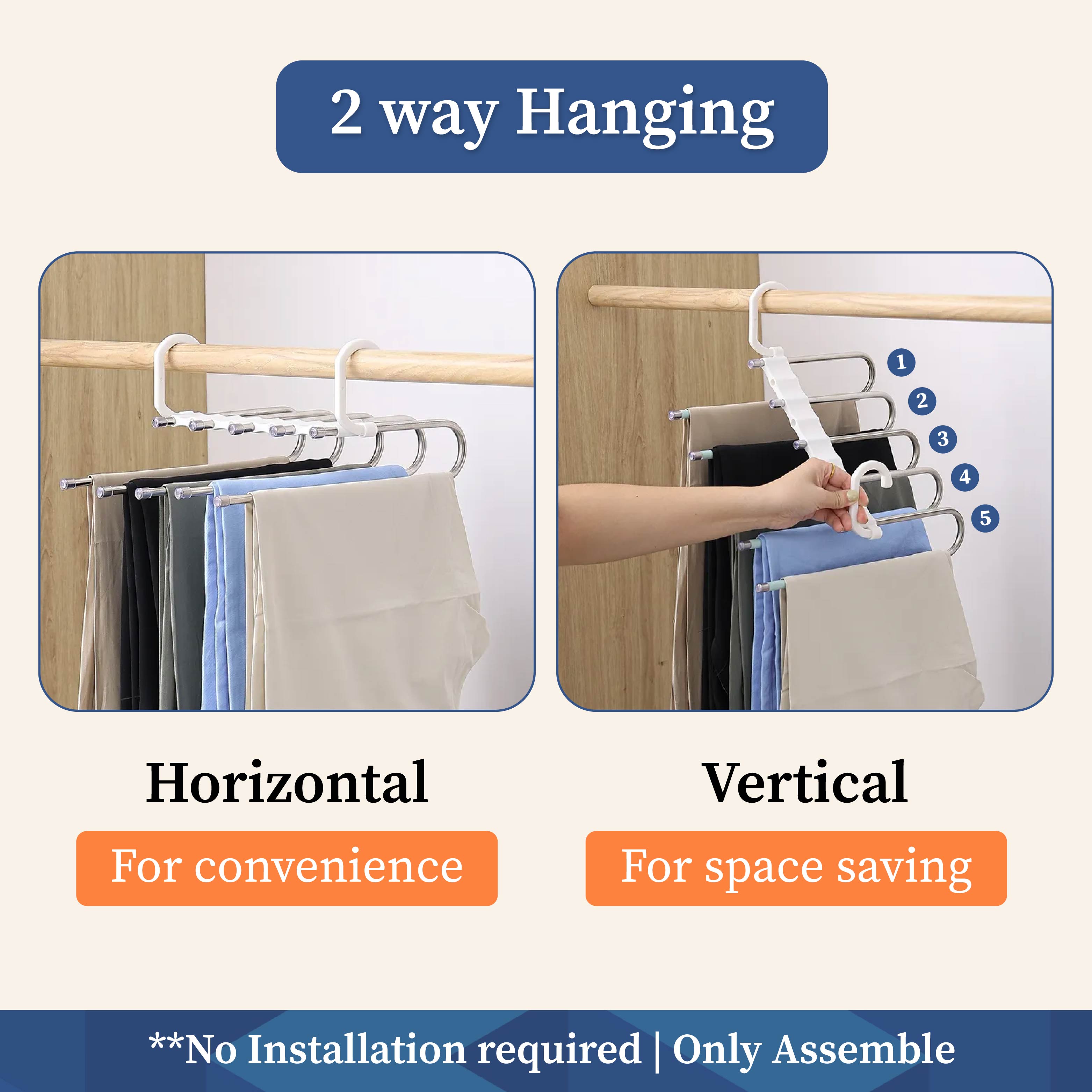 Space-Saver 5-in-1 Hanger | Multi-Layer Foldable Hanger