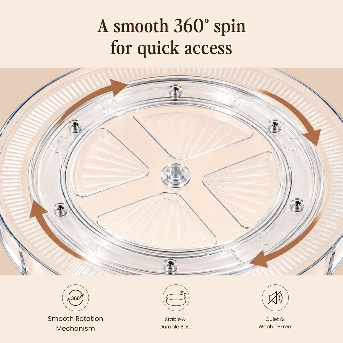Spin Tray – 360° Rotating Storage Organizer