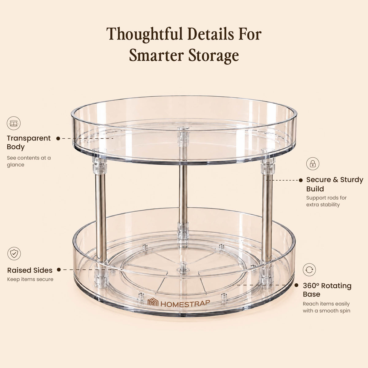 Twin Tier Spin – 2-Tier Rotating Organizer