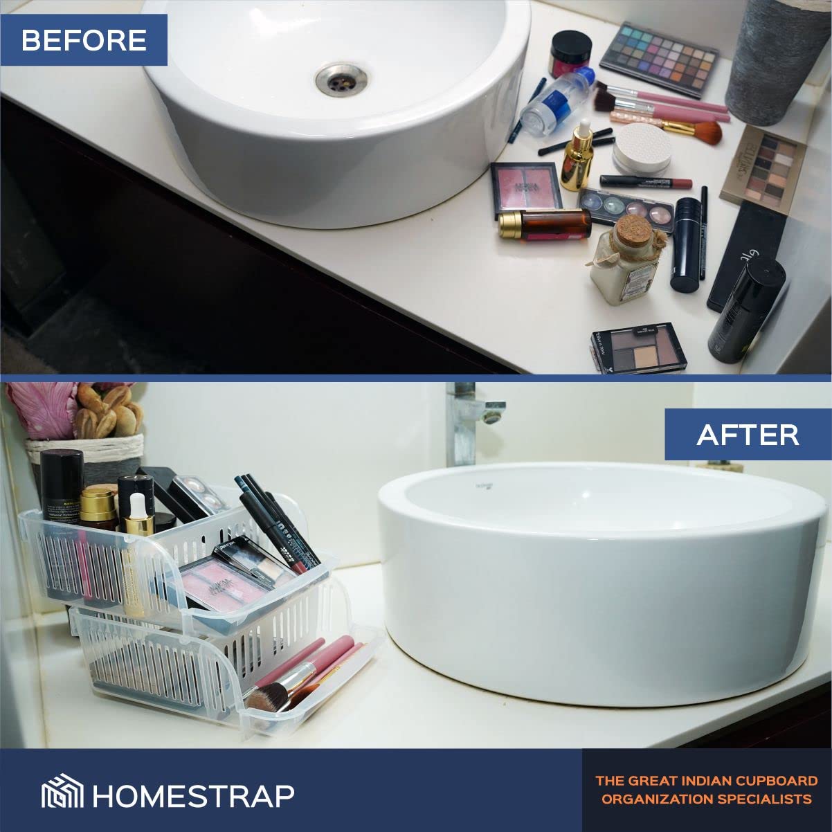 2 Tier Space Saver Plastic Storage Rack