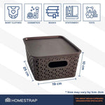 Set Of 3, Plastic Storage Organizers | Baskets With Lid