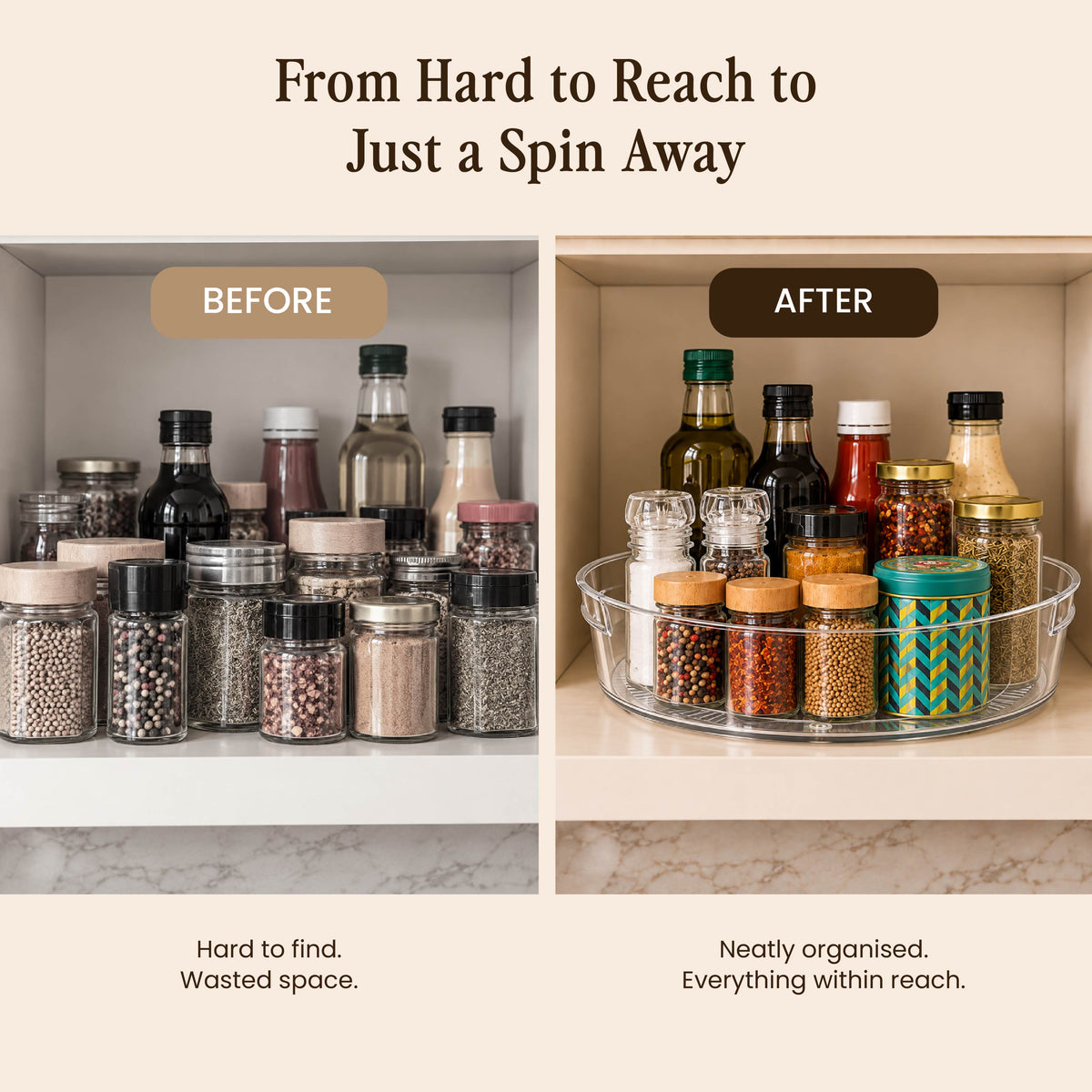 Spin Tray – 360° Rotating Storage Organizer
