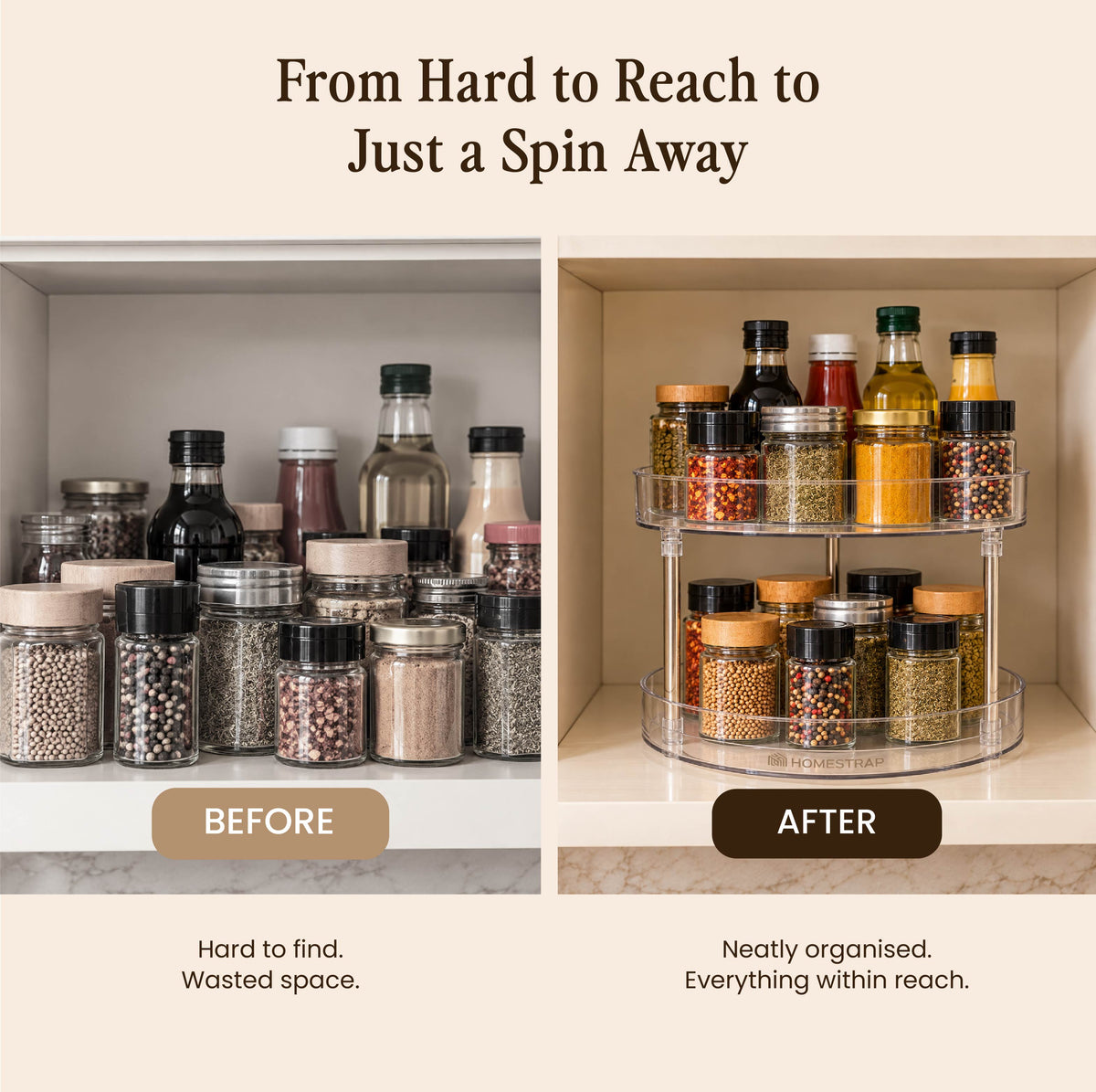 Twin Tier Spin – 2-Tier Rotating Organizer
