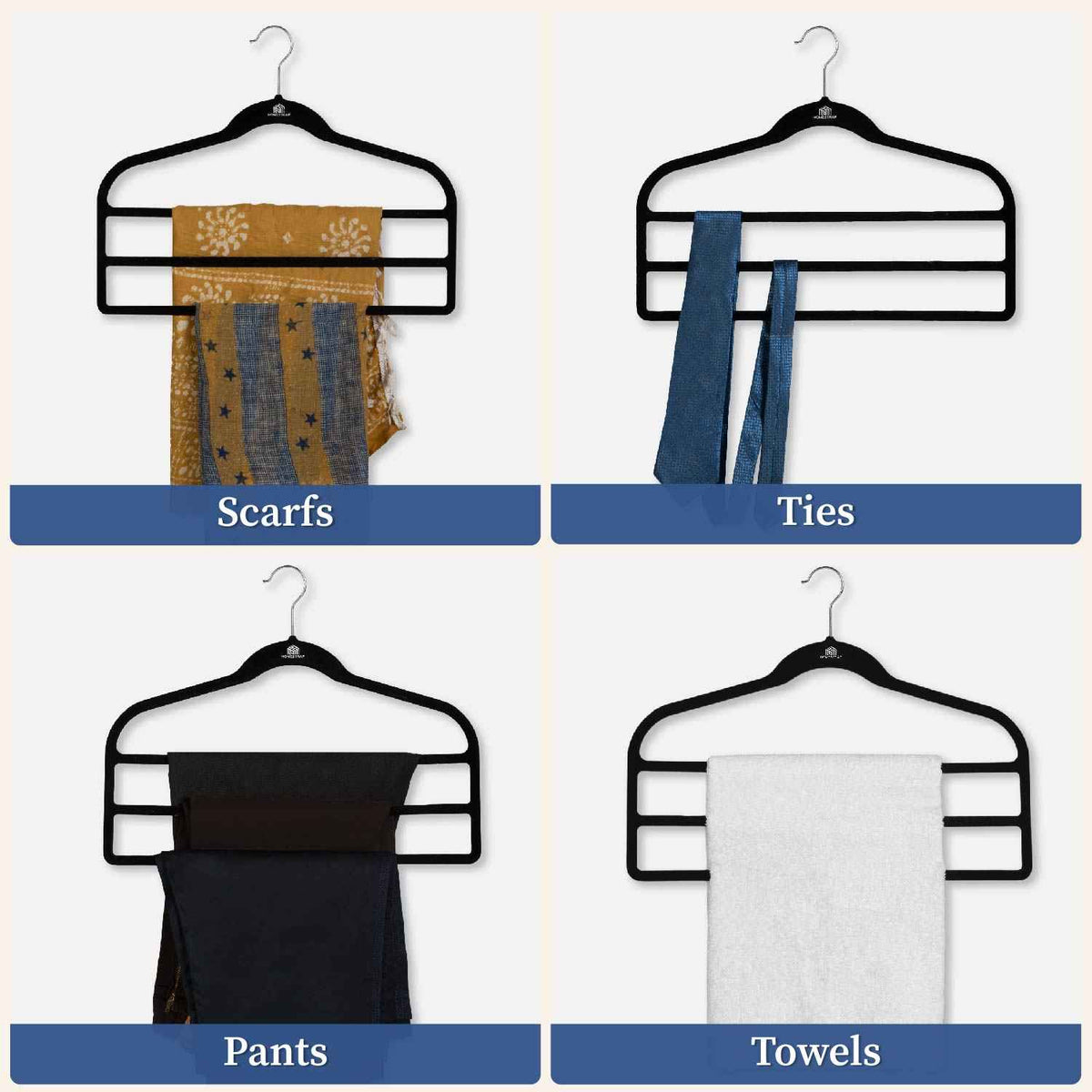 Velvet Multi Layered Hanger | 3 Layer Velvet Hanger(Set of 2)