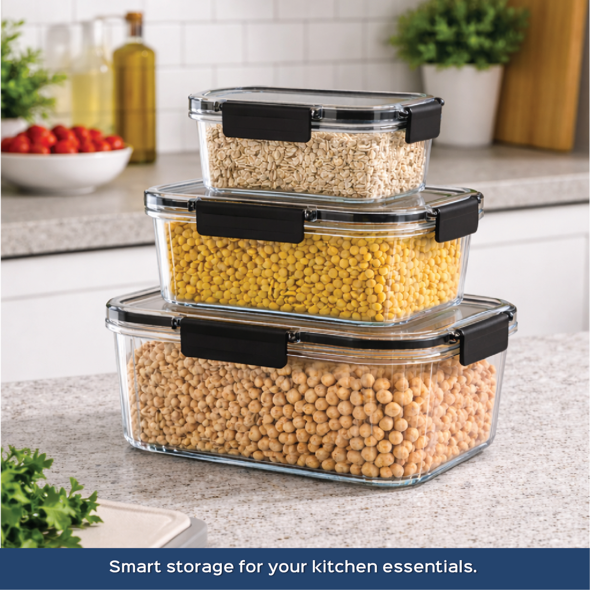 Multipurpose Airtight Food Storage Containers Set of 3 - Homestrap