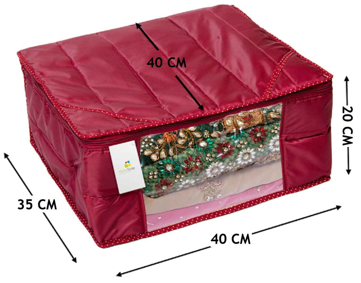 Parachute Quilted Saree Cover | Wardrobe Clothes Organizer