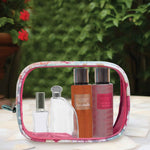 Gulmohar Transparent Toiletry Pouch|Pack of 2