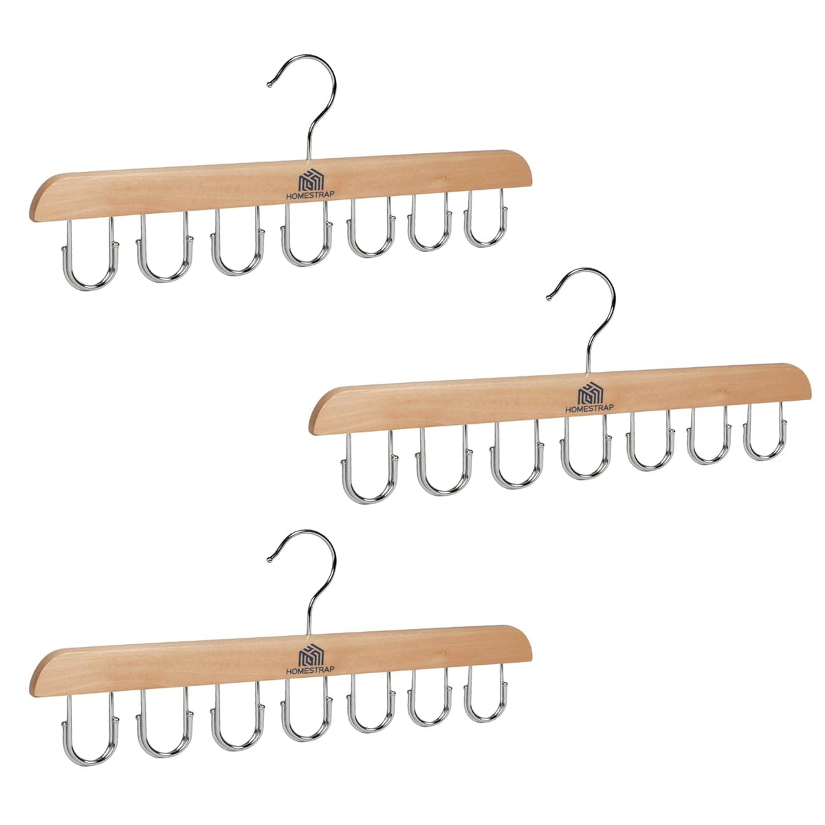 14 Multi-Hook Durable Wood Hanger - Homestrap