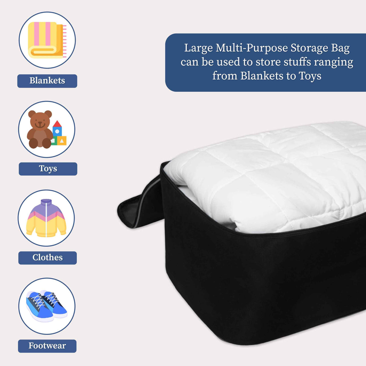Underbed Storage Bag | Blanket, Pillow Organizer