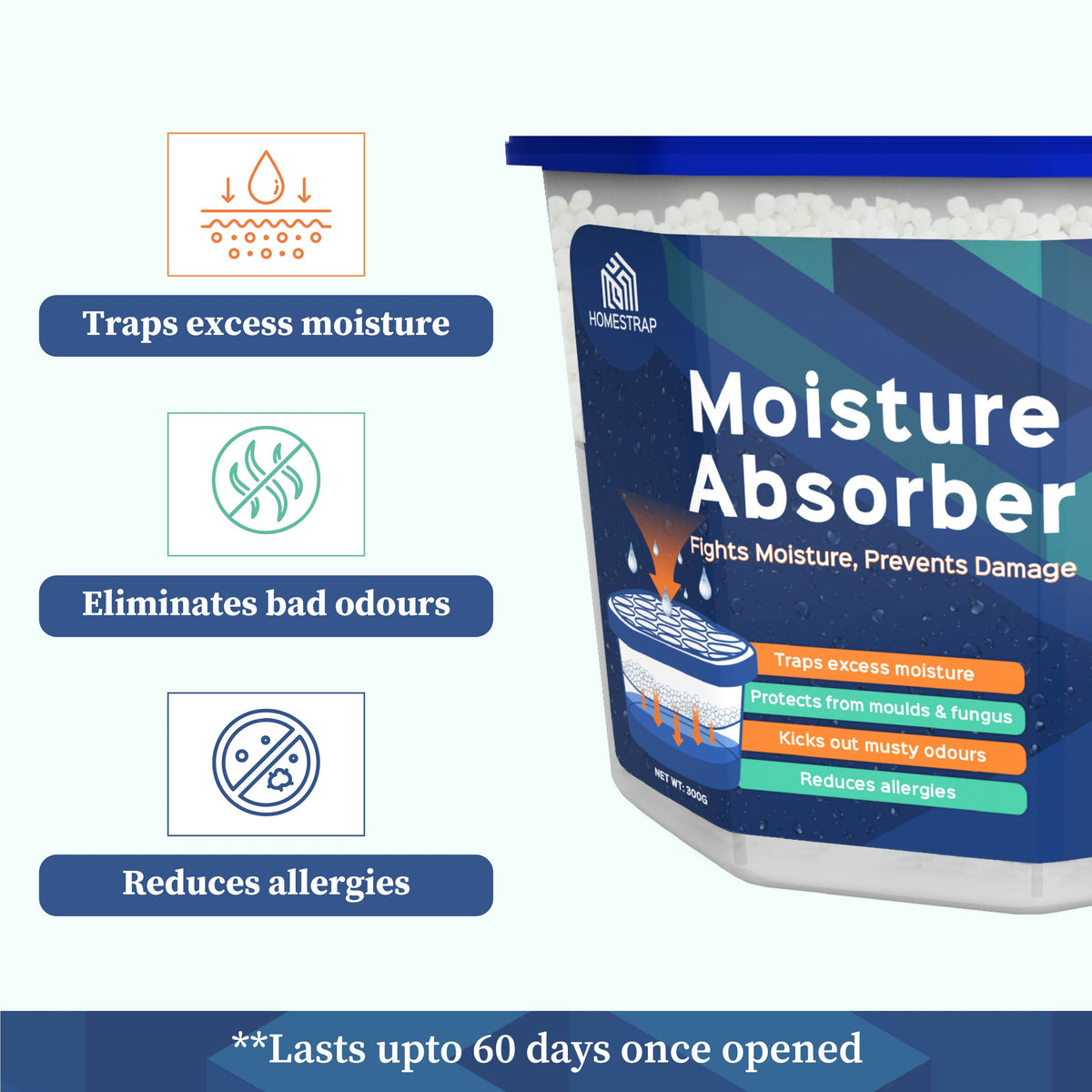 Moisture Absorber Box 300 Grams - Homestrap