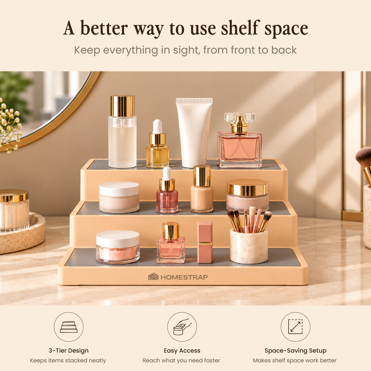 Step Sort – 3-Tier Shelf Organizer