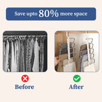 Space-Saver 5-in-1 Hanger | Multi-Layer Foldable Hanger