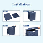50 Ltrs Laundry Basket | Storage Bag with Attached Lid and Handles