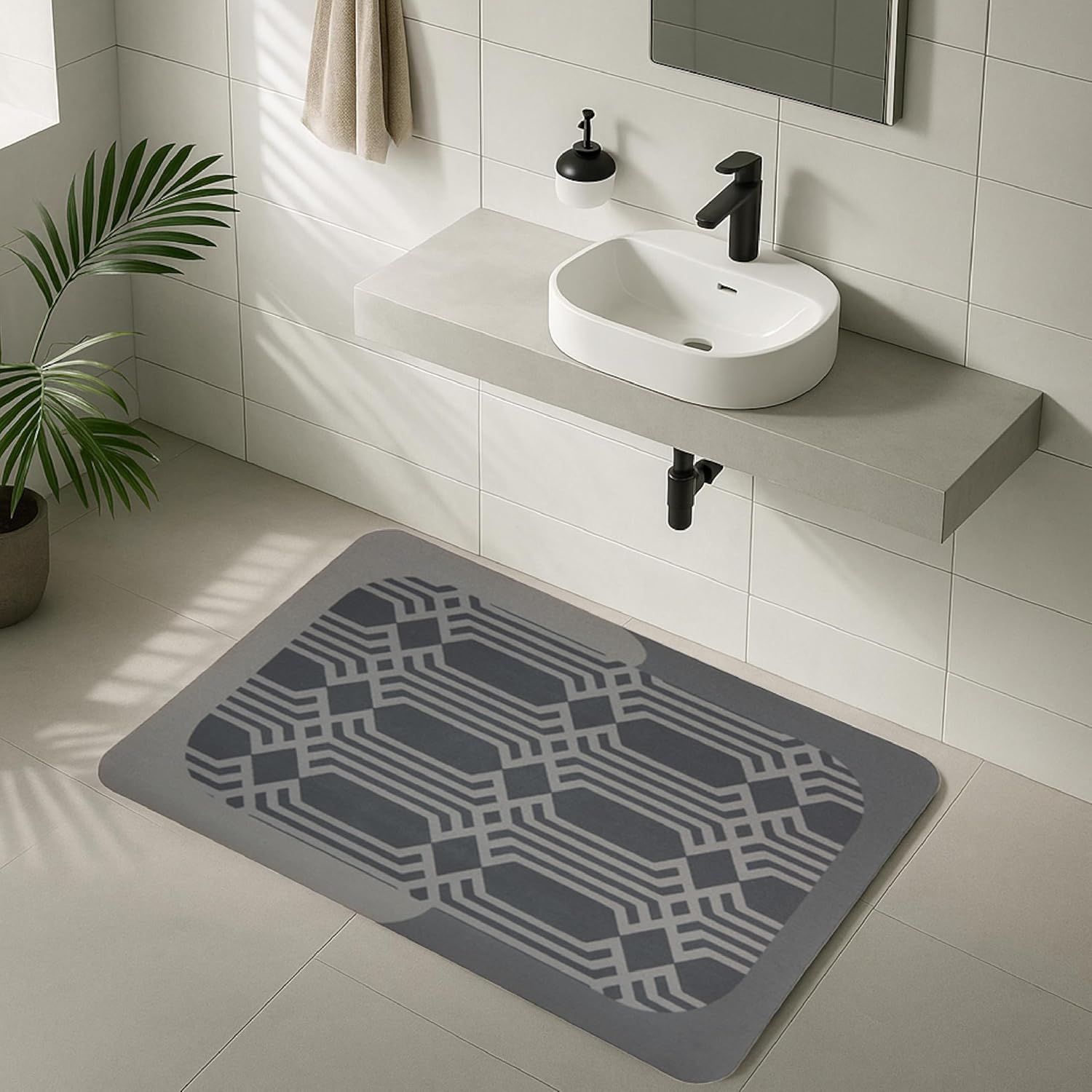 Dual-Tone Anti Slip Floor Mat Set of 2