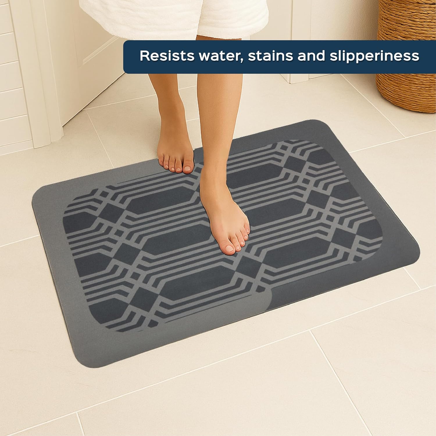 Dual-Tone Anti Slip Floor Mat Set of 2