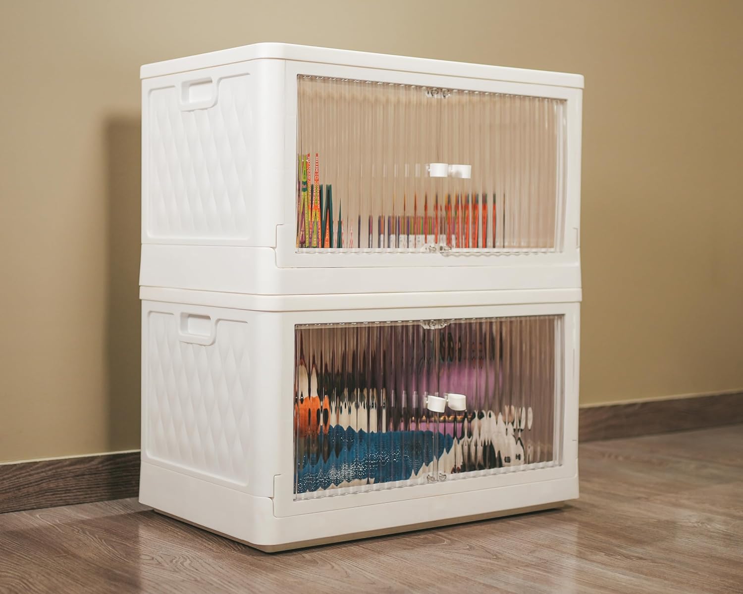Rollin Stacker / Foldable Storage Box with Wheels (Large)