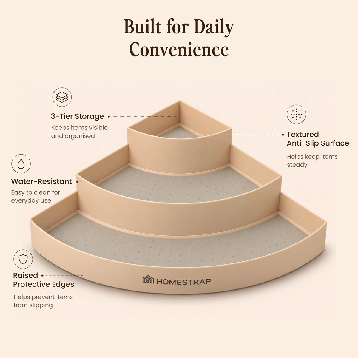 Corner Sort – 3-Tier Corner Organizer