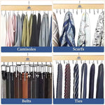 14 Multi-Hook Durable Wood Hanger