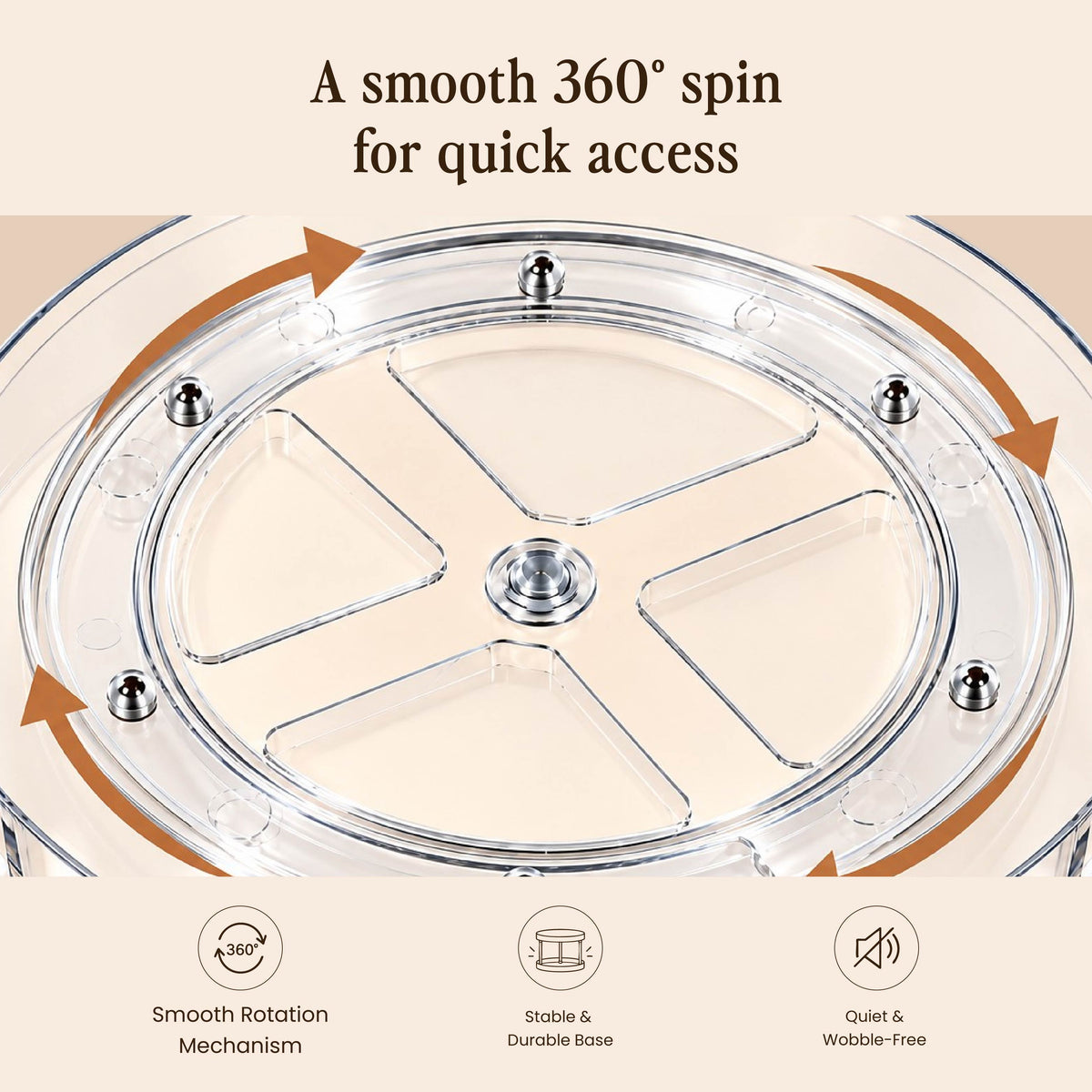 Twin Tier Spin – 2-Tier Rotating Organizer