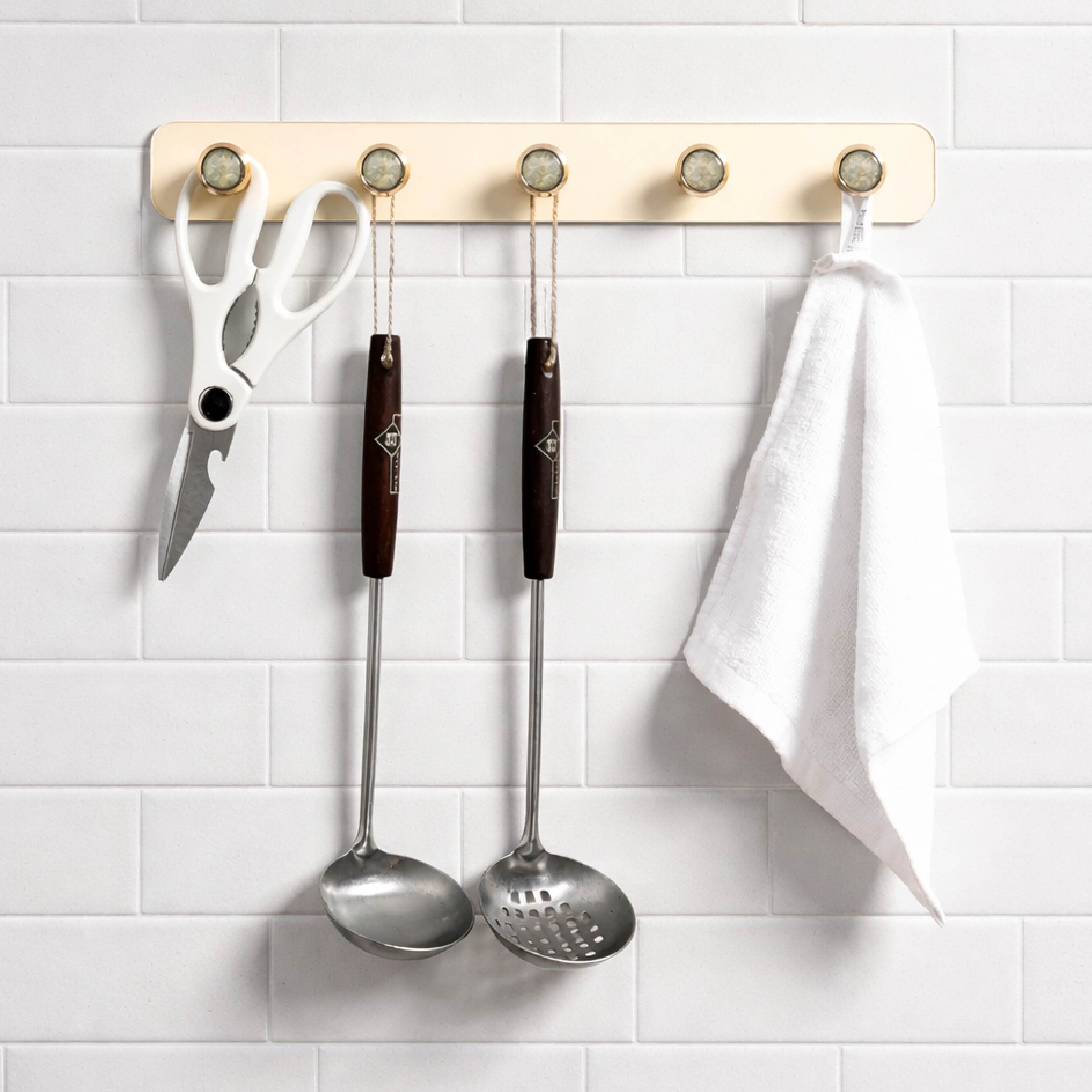 5 Hook Rack Self Adhesive Wall Hooks|Set of 2
