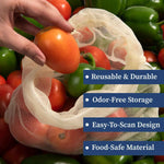 Set of 6 Reusable Mesh Vegetable Storage Bags