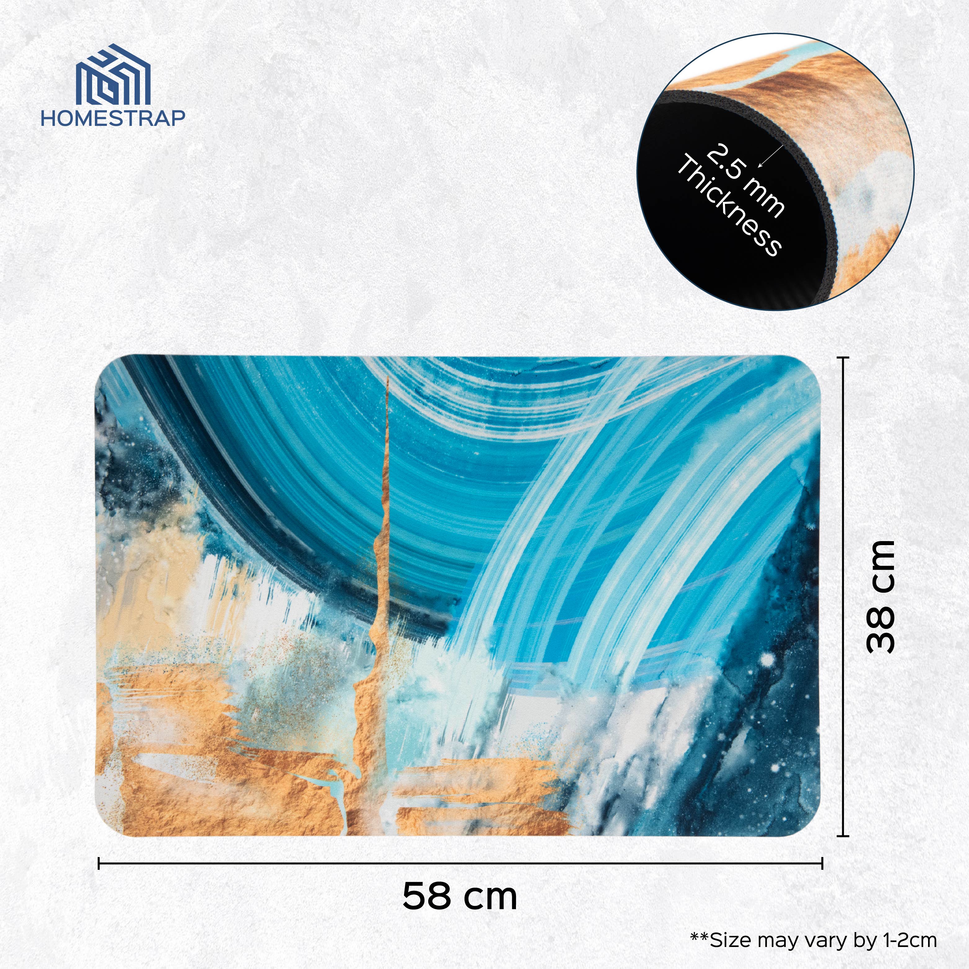 Abstract Print Anti Skid Doormat Set of 2