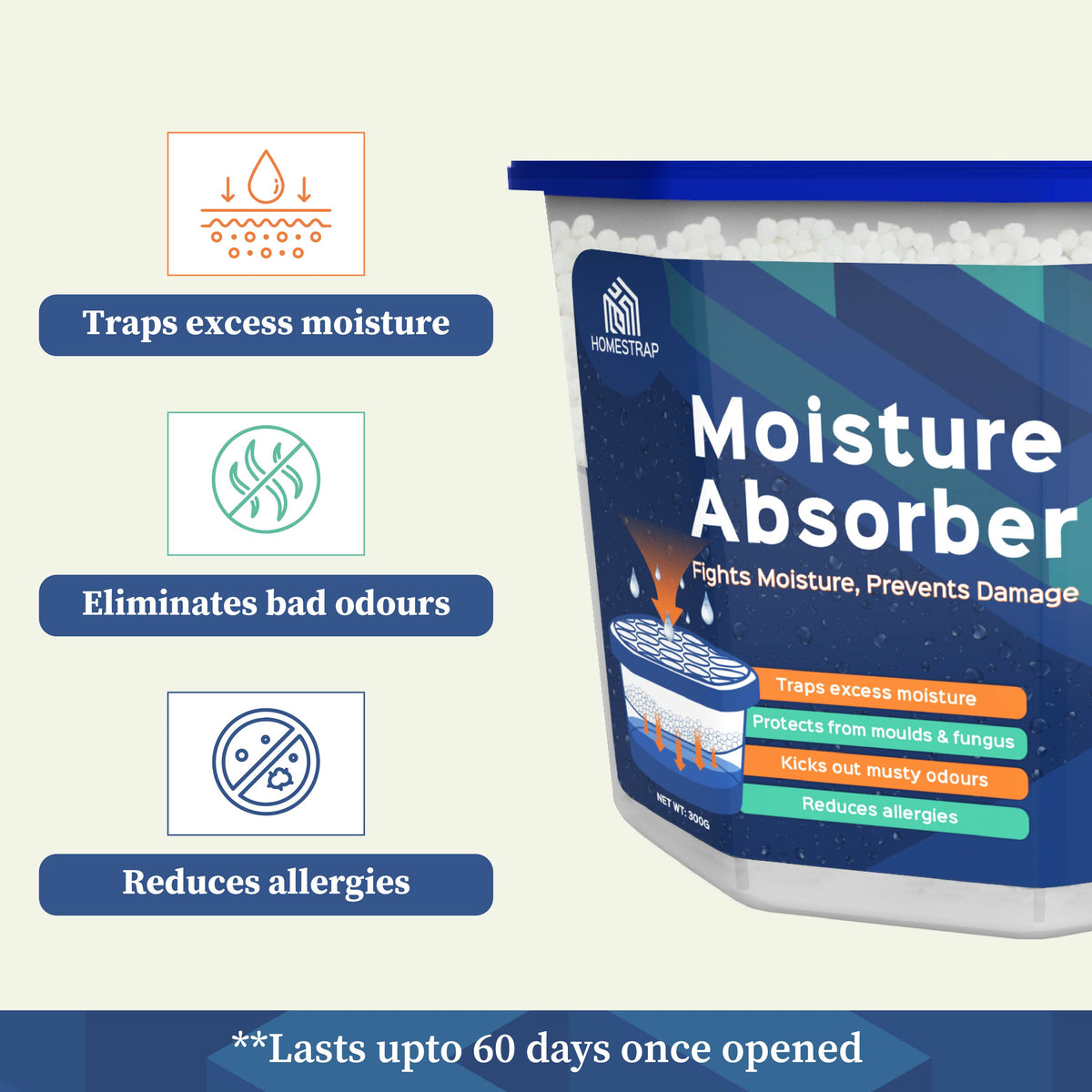 Moisture Absorber Box 300 Grams - Homestrap