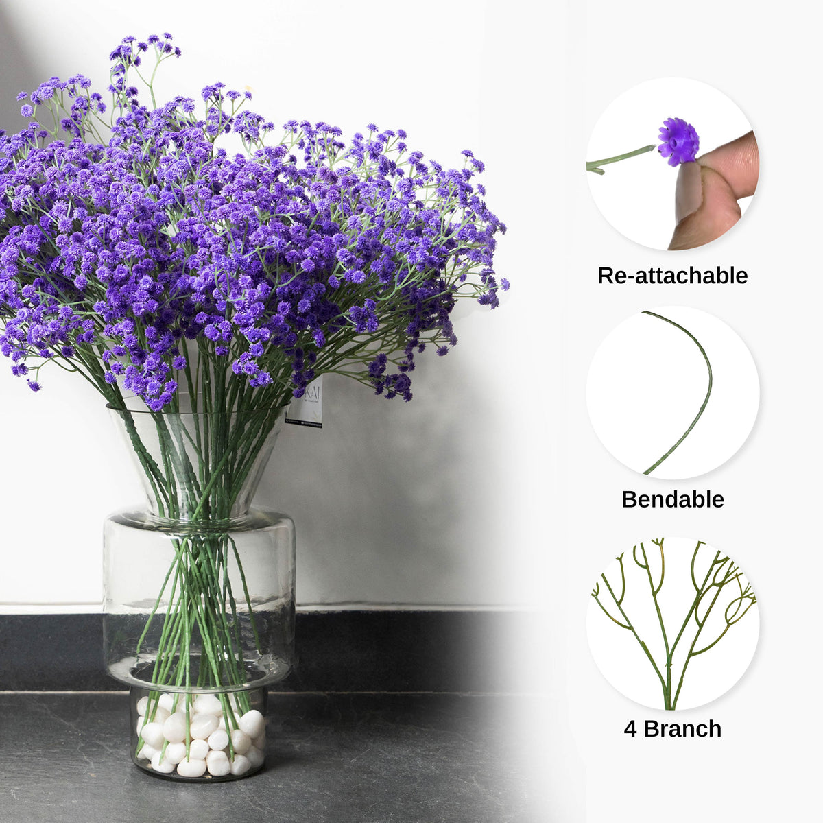 Sokai Baby Breath Flower Sticks – Set of 6 - Homestrap