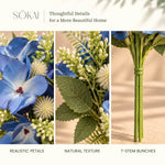 Blue Meadow Mixed Artificial Flower Bunch