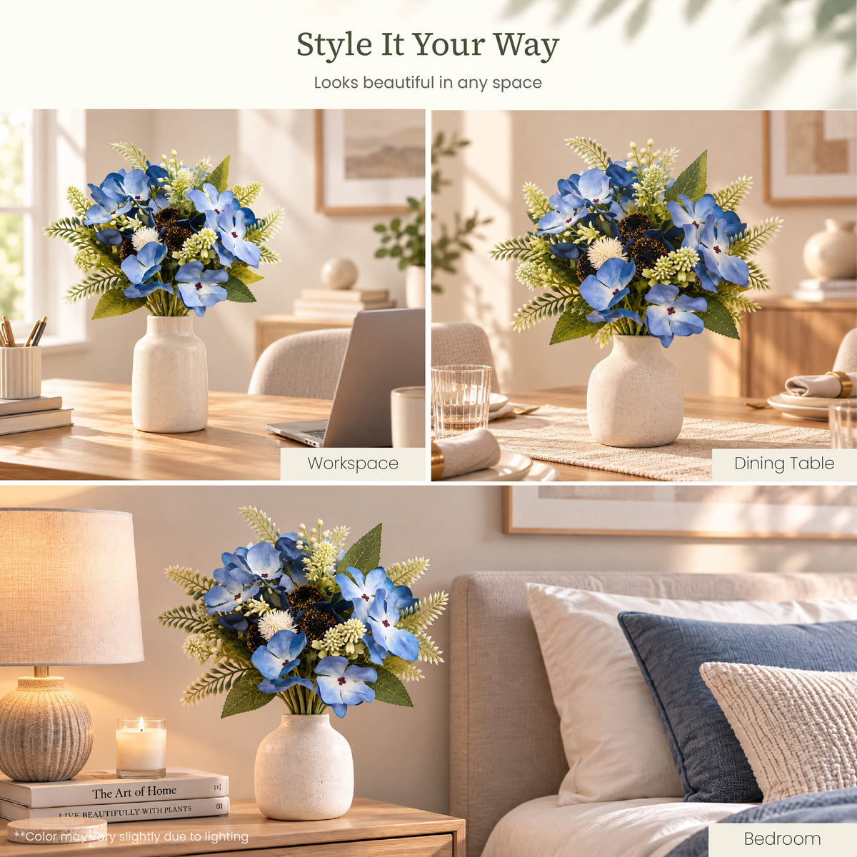 Blue Meadow Mixed Artificial Flower Bunch