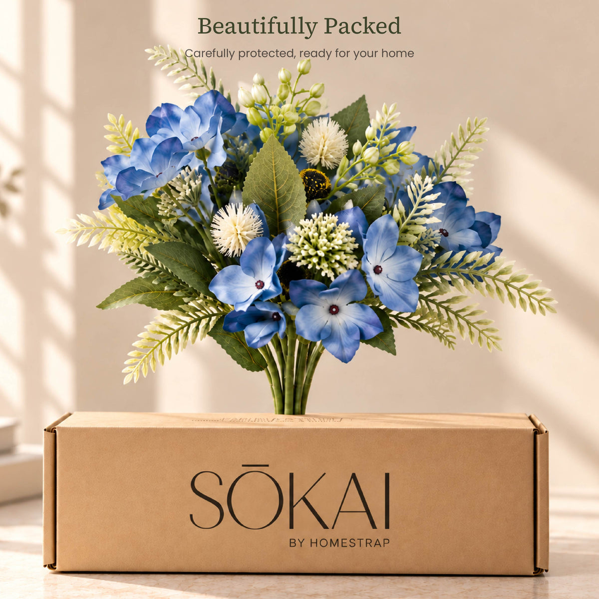 Blue Meadow Mixed Artificial Flower Bunch