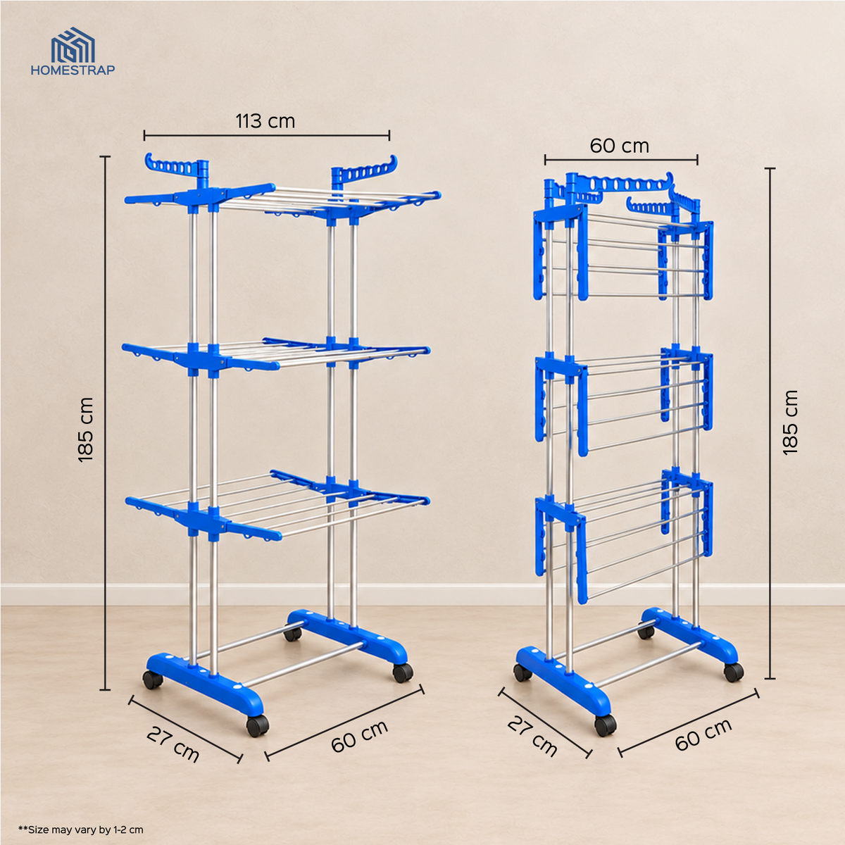3 Tier Stainless Steel Cloth Drying Rack
