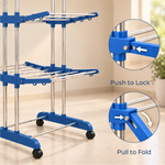 3 Tier Stainless Steel Cloth Drying Rack