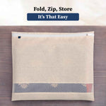 Cotton Saree Cover with Durable Mesh Window & Zipper Closure
