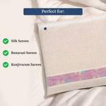 Cotton Saree Cover with Durable Mesh Window & Zipper Closure