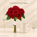 Crimson Red Rose Artificial Flower bunch