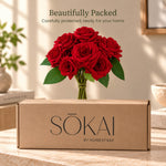 Crimson Red Rose Artificial Flower bunch