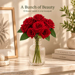 Crimson Red Rose Artificial Flower bunch