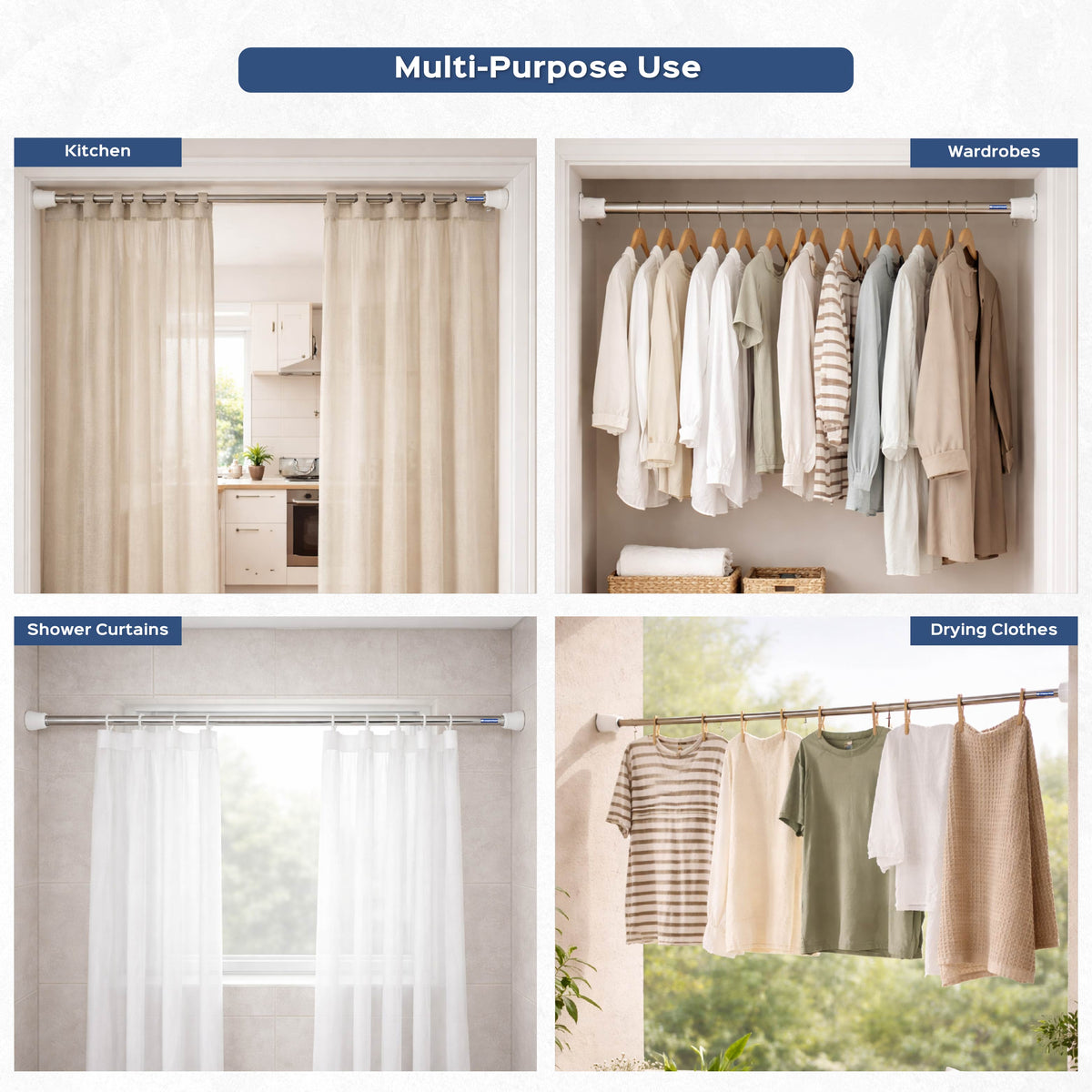 Extendable Curtain Rod - Homestrap