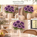 Purple Dahlia Artificial Flower Bunch