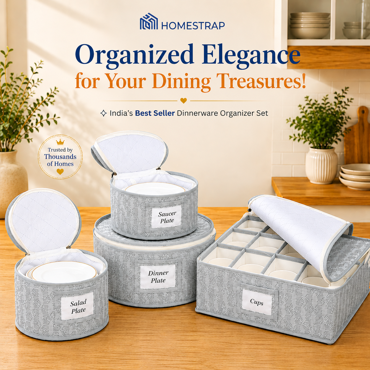 Dinnerware Storage Organizer Set - Homestrap