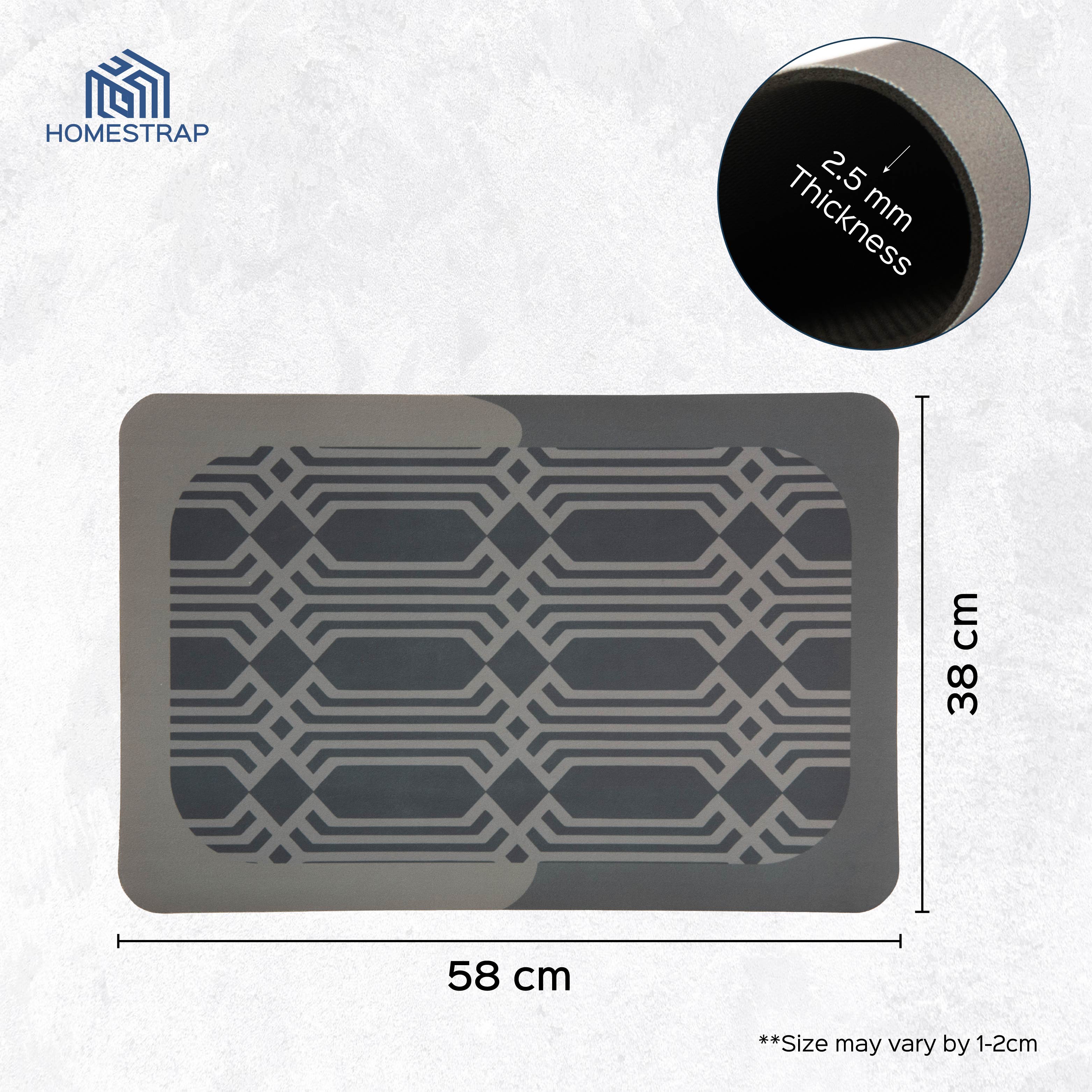 Dual-Tone Anti Slip Floor Mat Set of 2